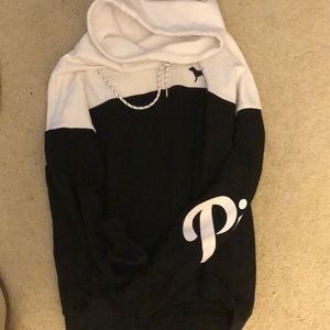 PINK turtle neck hoodie